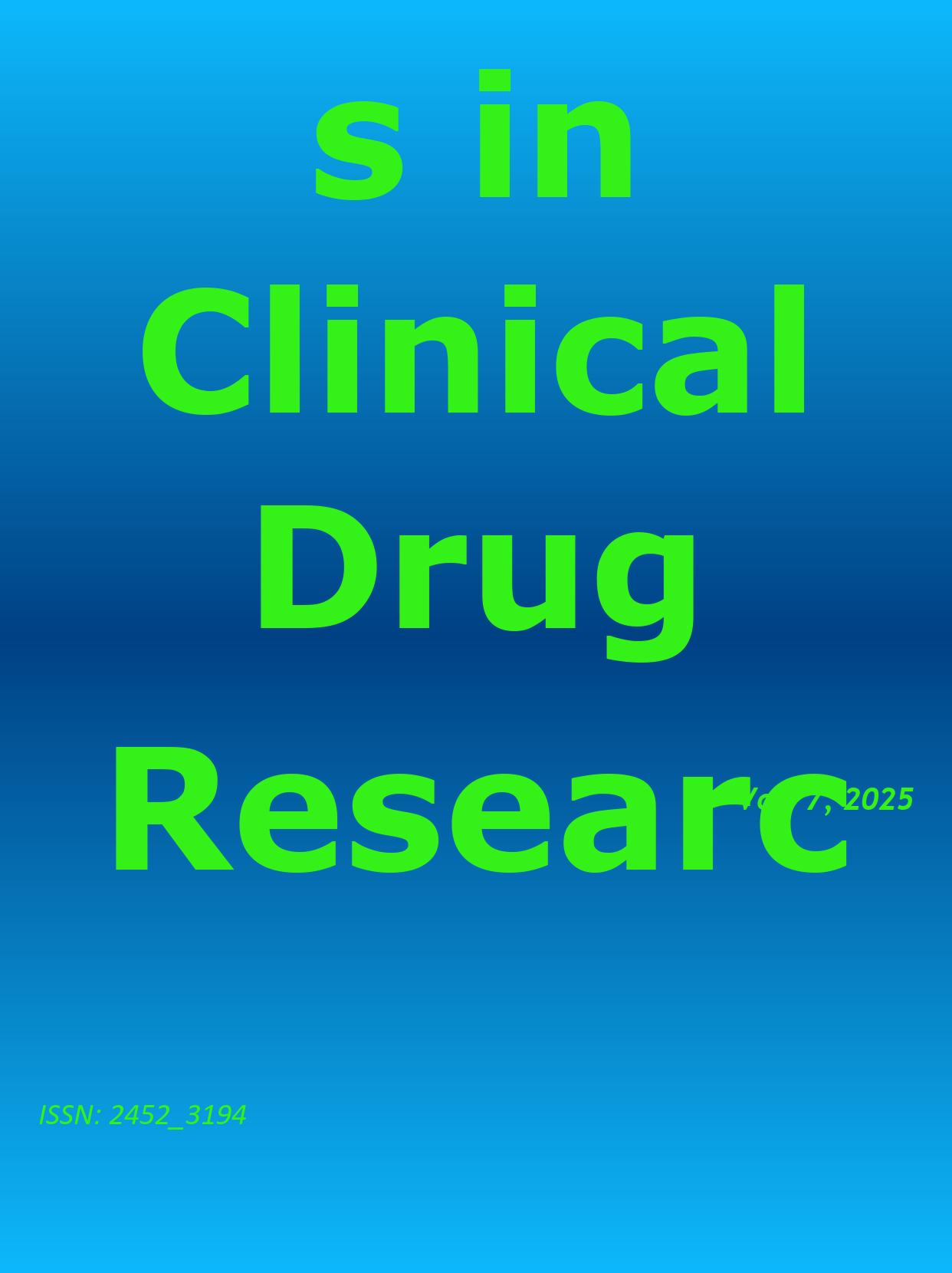 期刊影响因子2024/2025: Frontiers in Clinical Drug Research - Anti Allergy ...